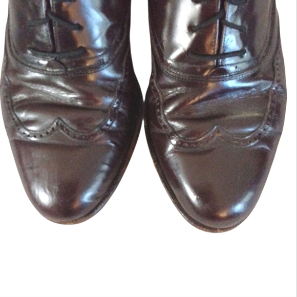 Vintage Bally Lenox Prestige Brown Wing Tip Oxfords Men's Size 7 D - Picture 4 of 10